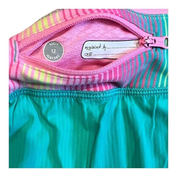 Ivivva by Lululemon Green Pink Casual Athletic Tennis Skort Size 12 - Picture 6 of 6